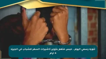 تنويه رسمي اليوم.. حبس متهم بتزوير تأشيرات السفر للشباب في الجيزة 4 أيام